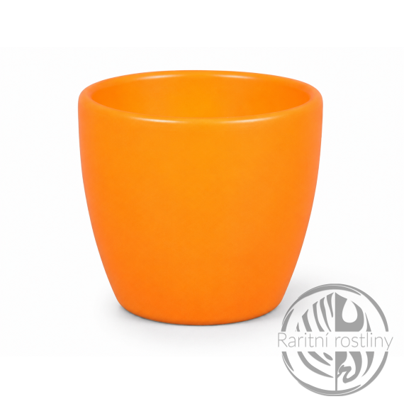 Obal na květináč keramický KAKTUS PRIMUS  d8x7cm oranžový